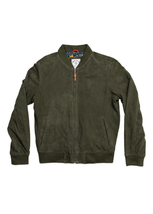 Goat Suede Bomber Jacket - Iron & Resin Garage Denver