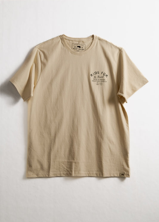 Hightail X INR: Ride for the Brand Tee - Iron & Resin Garage Denver