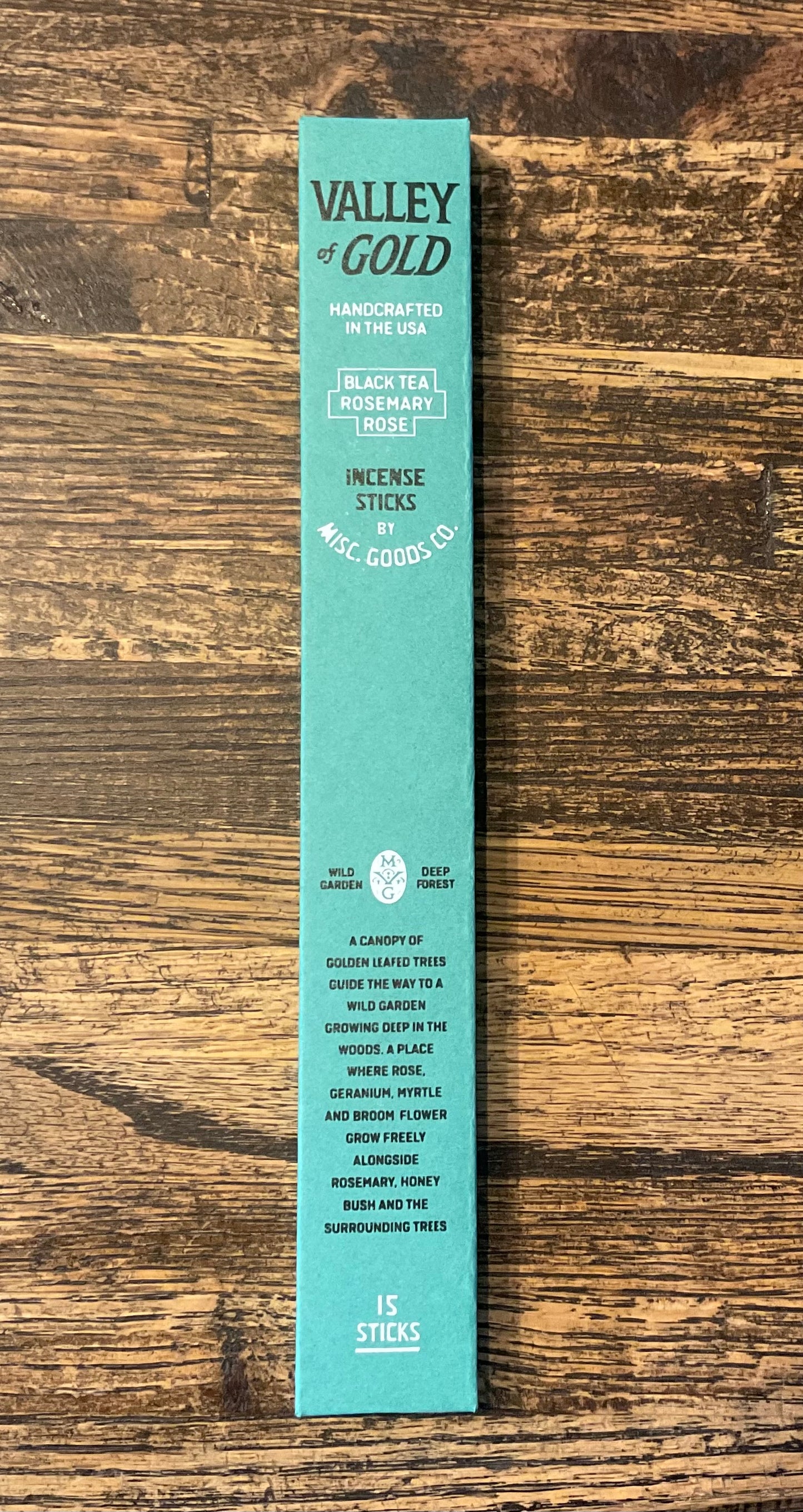 Valley of Gold Incense Sticks - Iron & Resin Garage Denver