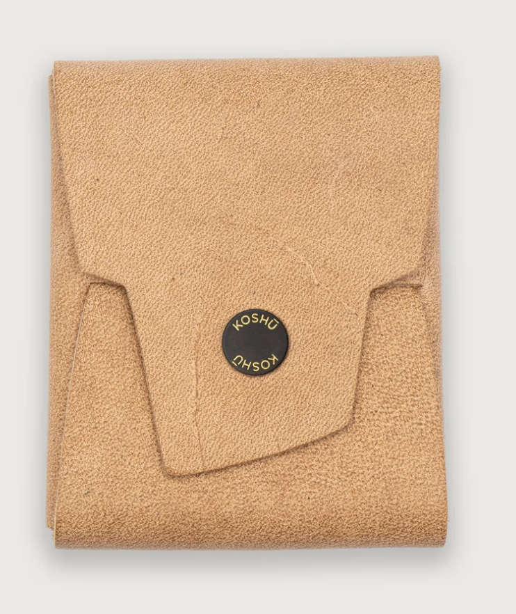 Koshū Wallet - Ghost - Nantucket - Black Brass Snap - Iron & Resin Garage Denver