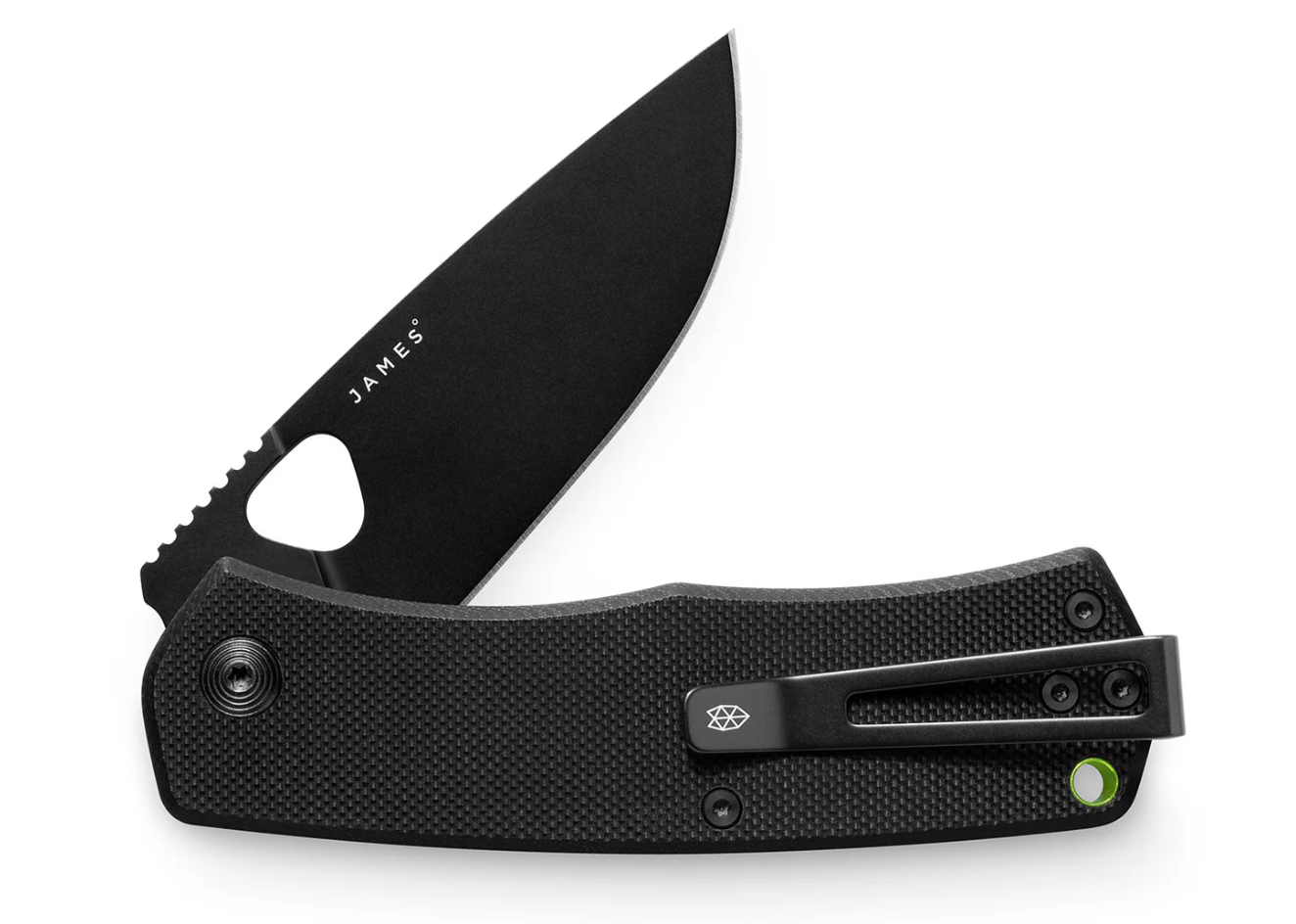 The Folsom - Black/Black/G10/Straight - Iron & Resin Garage Denver