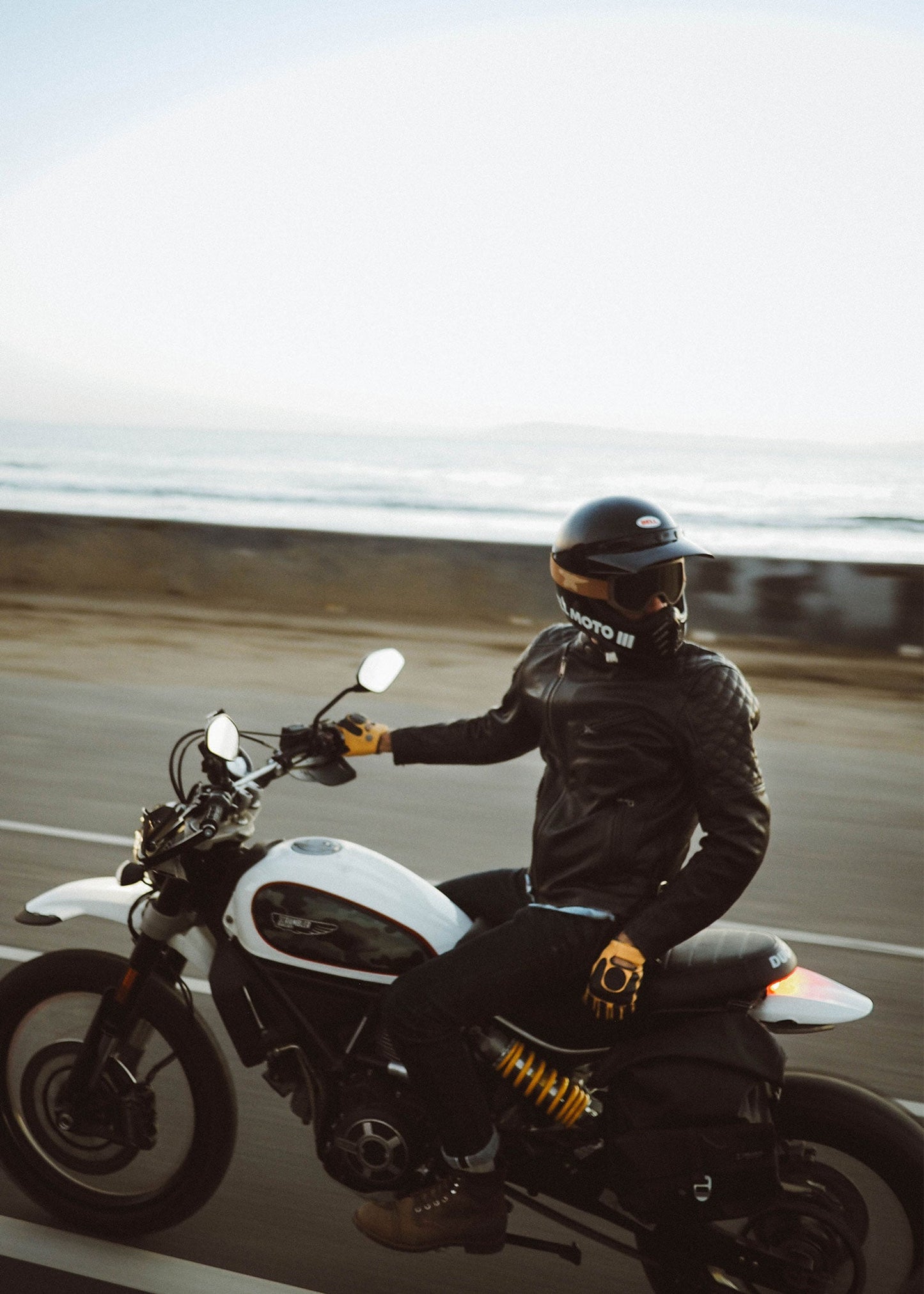 Iron & Resin Truckston Moto Jacket in Black Leather Men's Riding Jacket