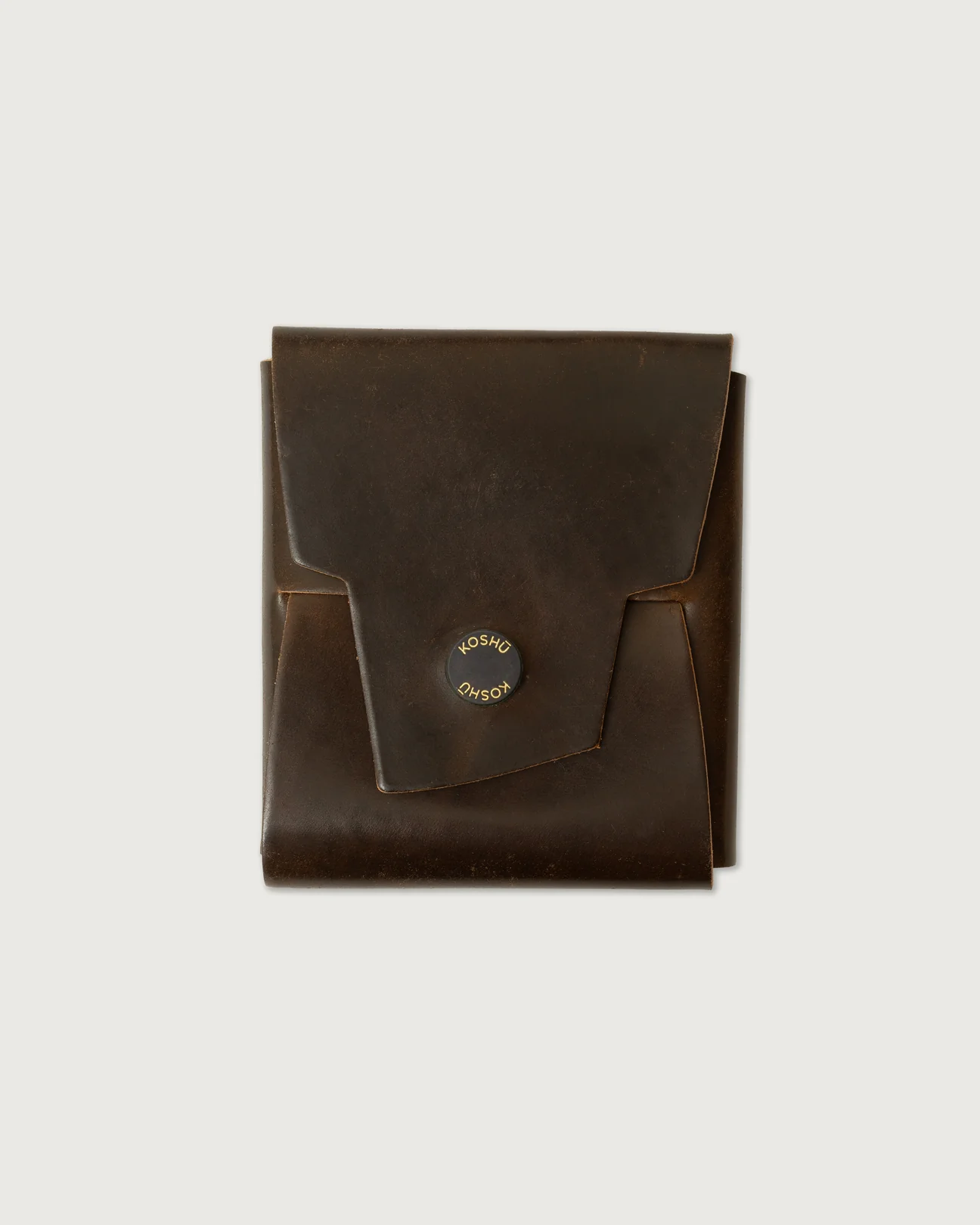 Koshū Wallet - Shell Cordovan - Truffle - Black Brass Snap - Iron & Resin Garage Denver