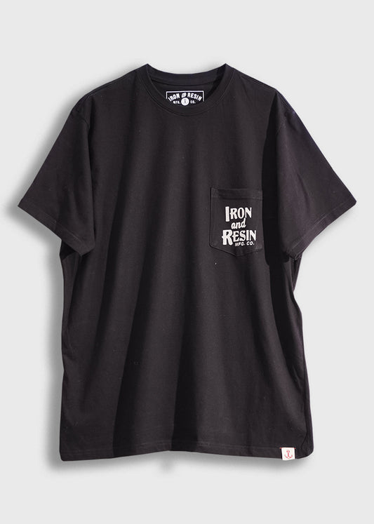 Wheels Pocket Tee - Iron & Resin Garage Denver