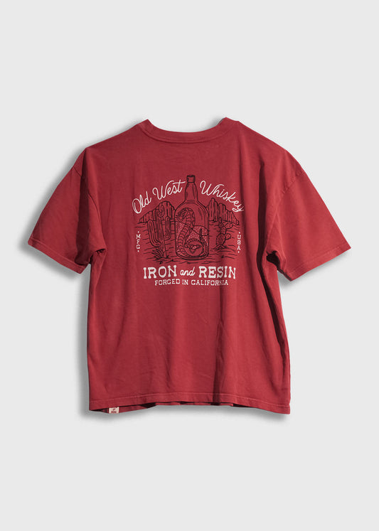 Old Whiskey Pocket Tee - Iron & Resin Garage Denver