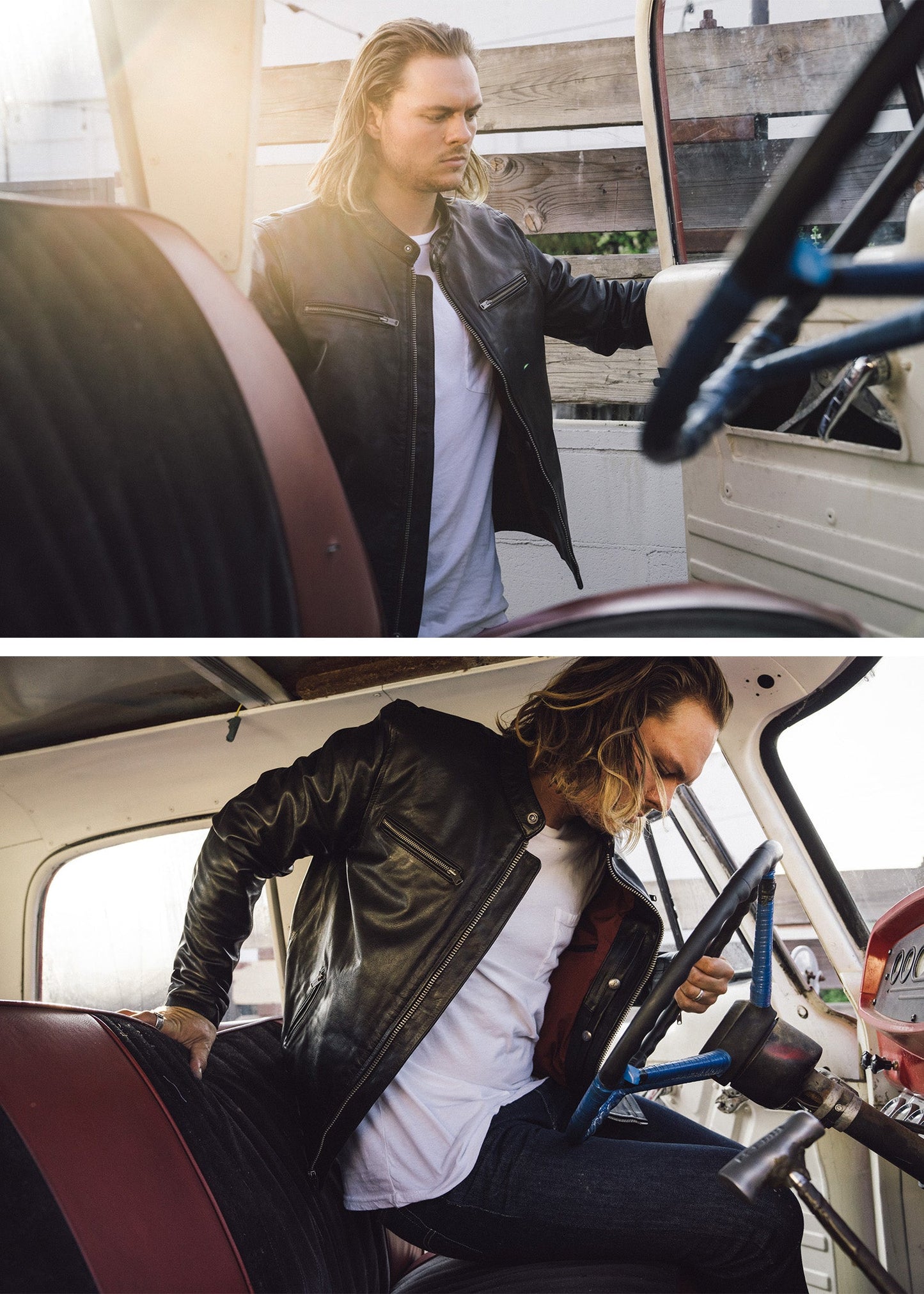 Iron & Resin Beaumont Black Leather Jacket with Talon Zippers