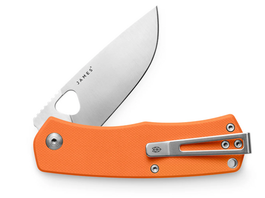 The Folsom -  Orange/Stainless/G10/Straight