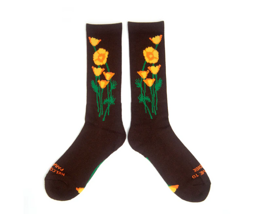 Ampal Creative Group "Poppy" Socks - Iron & Resin Garage Denver