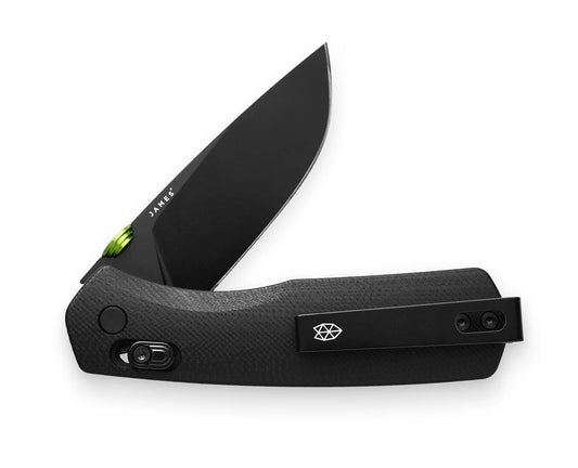 The Carter — Black + Black (Straight Blade / Medium)