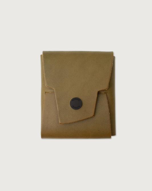 Koshū Wallet - Latigo - Olive - Rubberized Brass - Iron & Resin Garage Denver