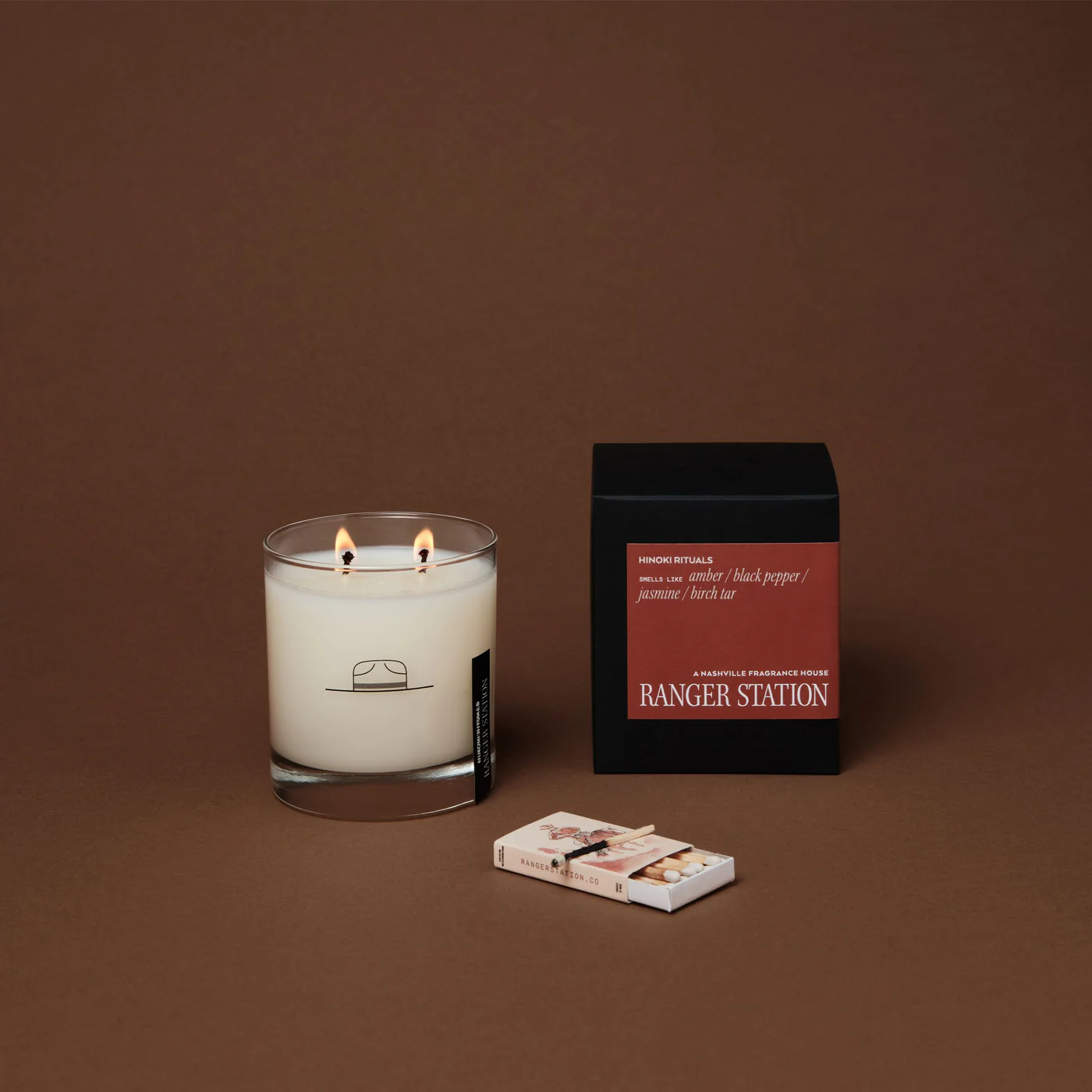 8oz Candle — Hinoki Rituals - Iron & Resin Garage Denver