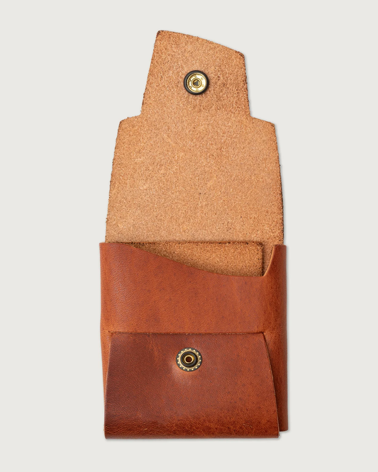 Koshū Wallet - Dublin - Bourbon - Black Brass Snap - Iron & Resin Garage Denver